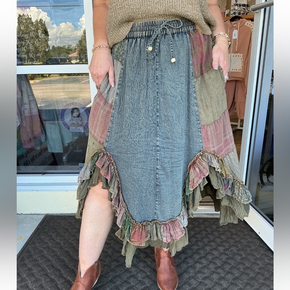 Patchwork Boho Skirt - Picture 2 of 9